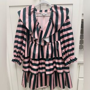 CROSBY by Mollie Burch Pink and Green Dress